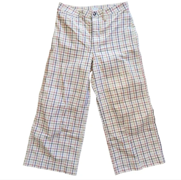Madewell Pants Jumpsuits Madewell Multicolor Plaid Wide Leg